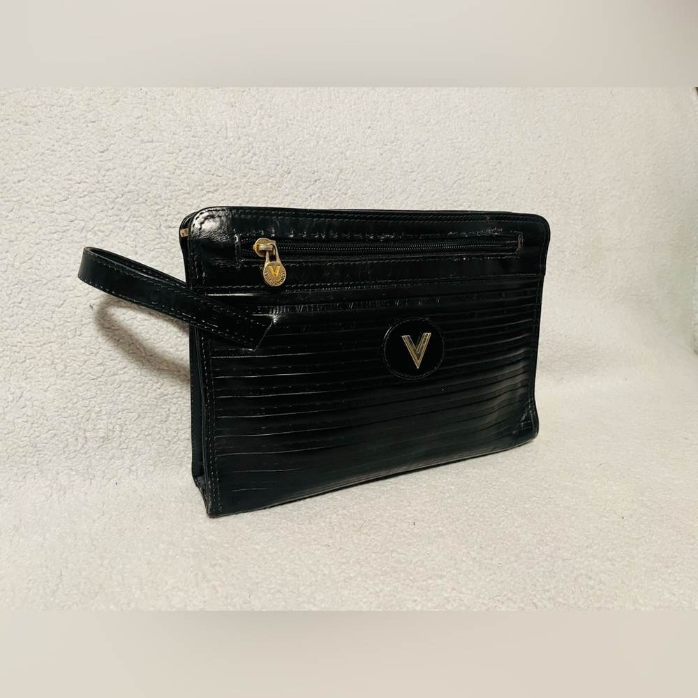 Mario Valentino Black Clutch/ Wristlet w/ Dust bag - Picture 7 of 16